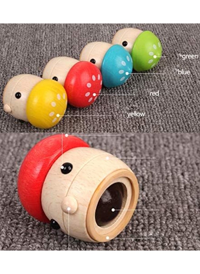 Trendigo Wooden Slide Mushroom Growing Educational Toy – Montessori Learning & Color Matching Game for Babies and Kids, Fine Motor Skills Development, Creative Gift Toy, Multicolor Small Mushroom Set - Image 3